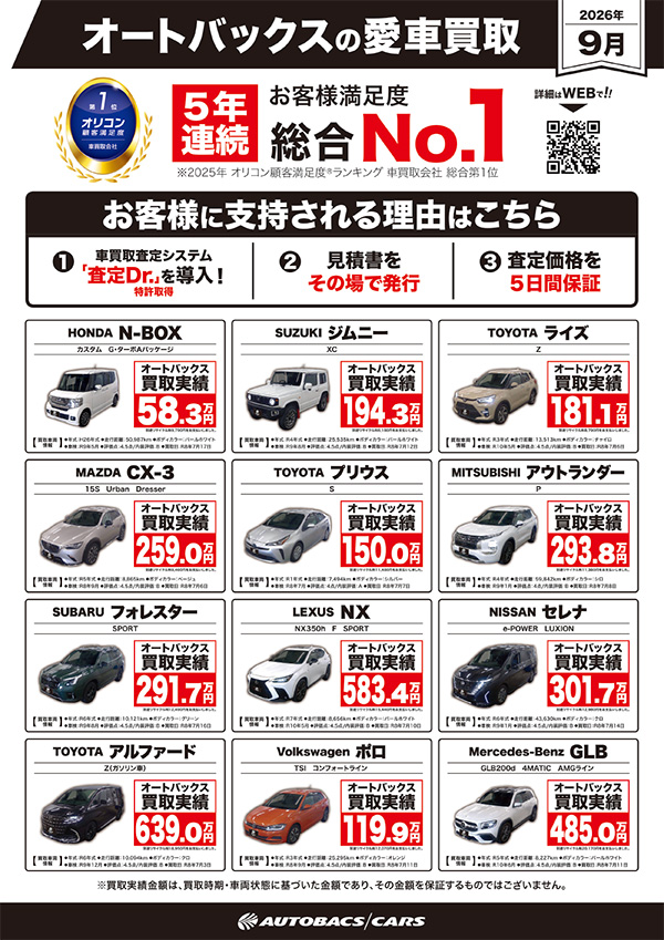 買取り強化車両